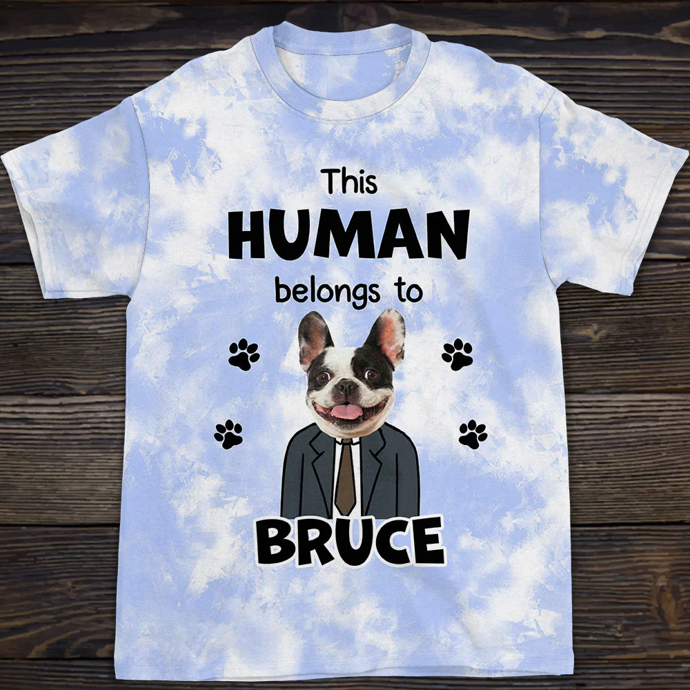 Belongs To My Dog - Personalized Custom Photo All-over-print T-shirt - Image 2