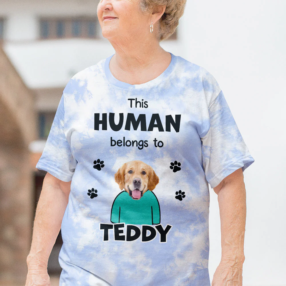 Belongs To My Dog - Personalized Custom Photo All-over-print T-shirt - Image 4