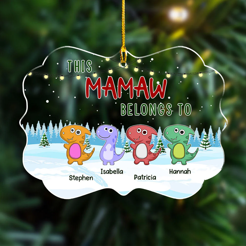 Belongs To - Personalized Custom Acrylic Ornament - Image 2