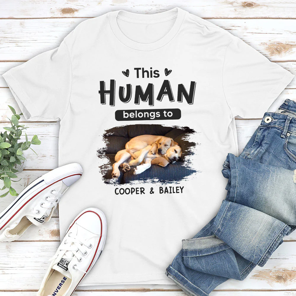 Belongs To Pets - Personalized Custom Premium T-shirt - Image 4