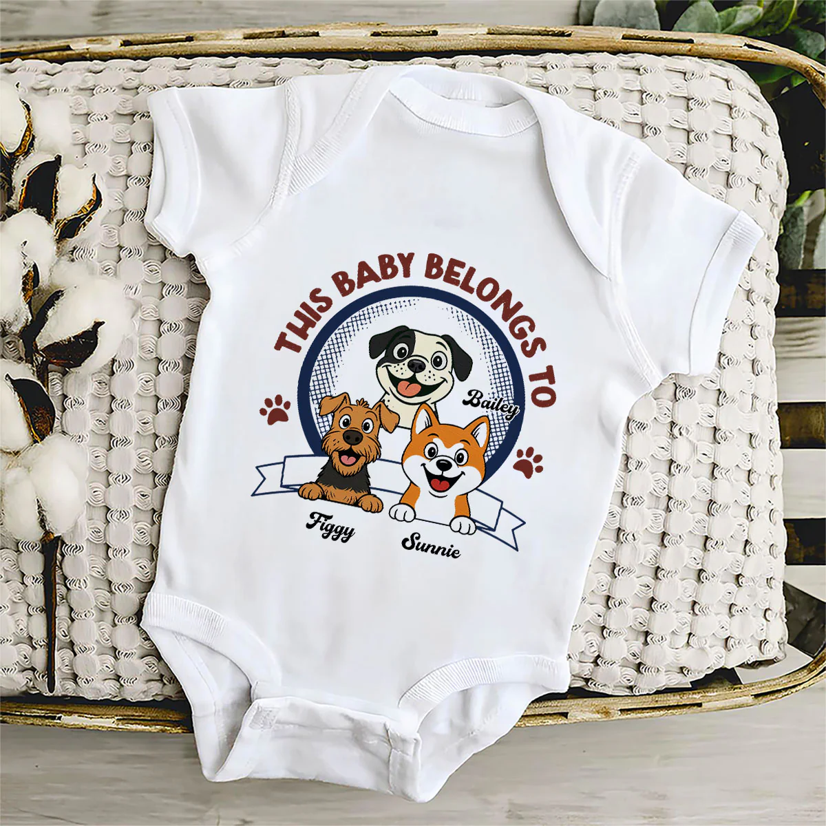 Belongs To Retro Style - Personalized Custom Baby Onesie - Image 5