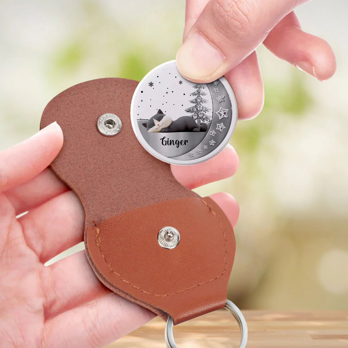 Beside My Cat - Personalized Custom 3D Effect Pocket Hug - Image 3