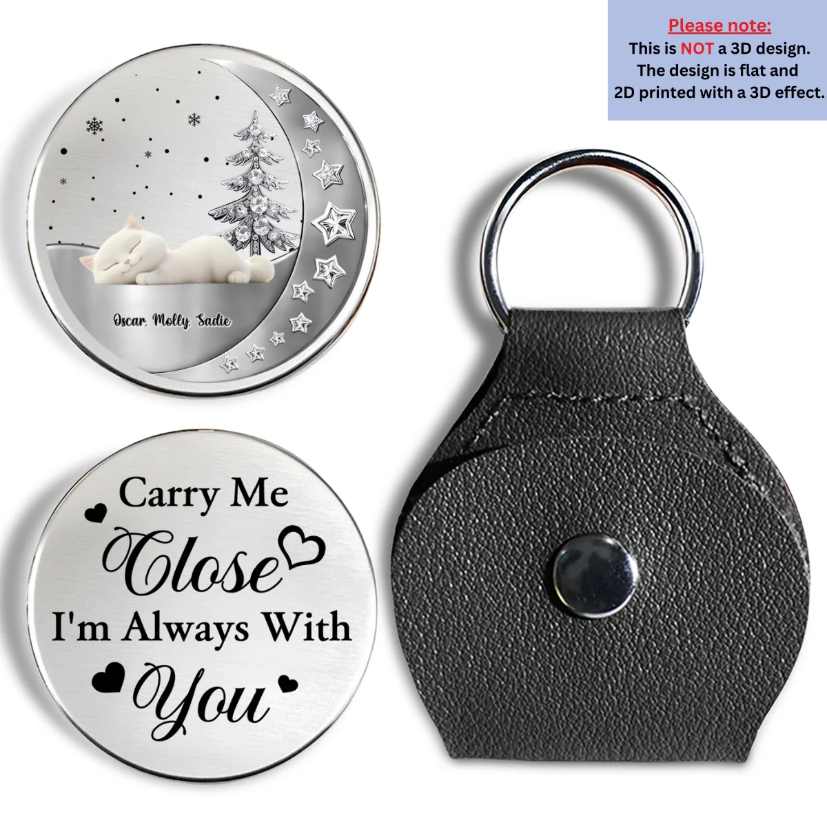 Beside My Cat - Personalized Custom 3D Effect Pocket Hug - Image 9