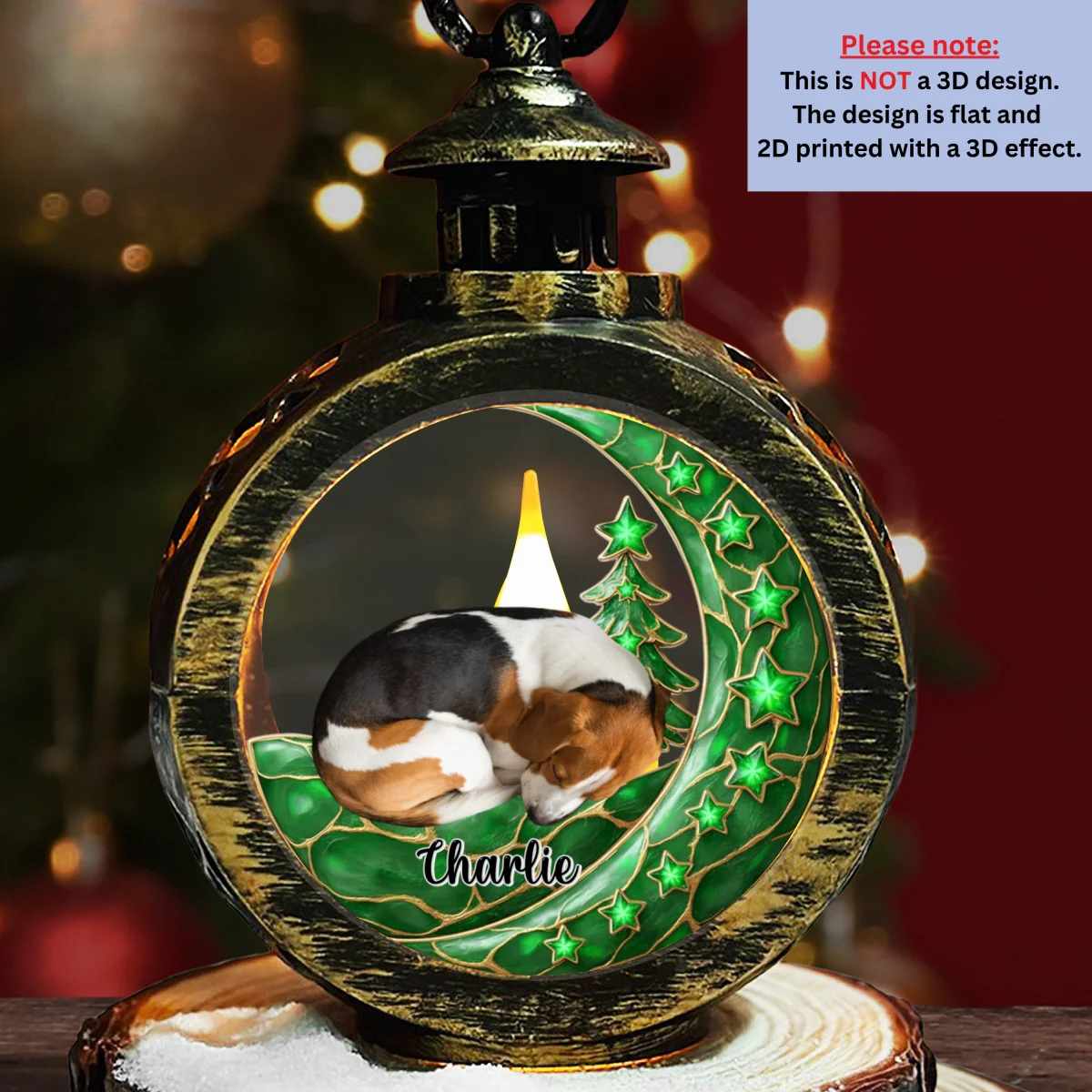 Beside Pearl Of You Photo - Personalized Custom 3D Effect Christmas Lantern - Image 4