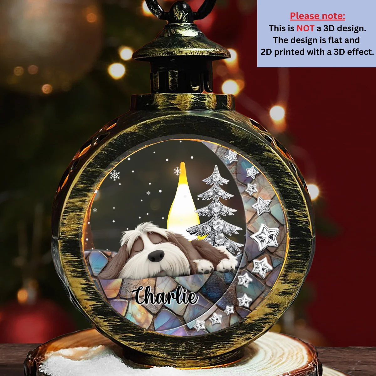 Beside You Opal Version - Personalized Custom 3D Effect Christmas Lantern - Image 6
