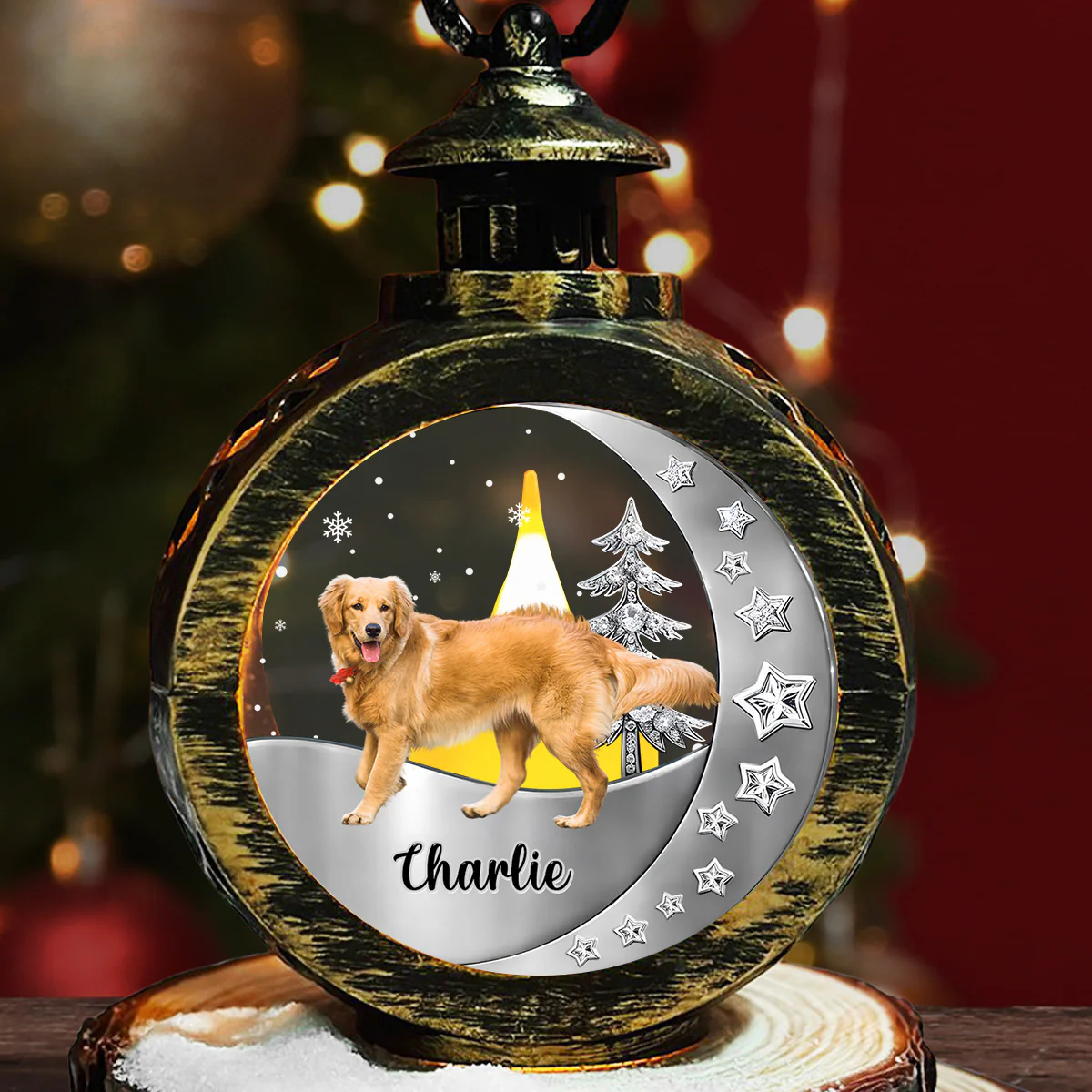 Here Beside You Photo - Personalized Custom 3D Effect Christmas Lantern