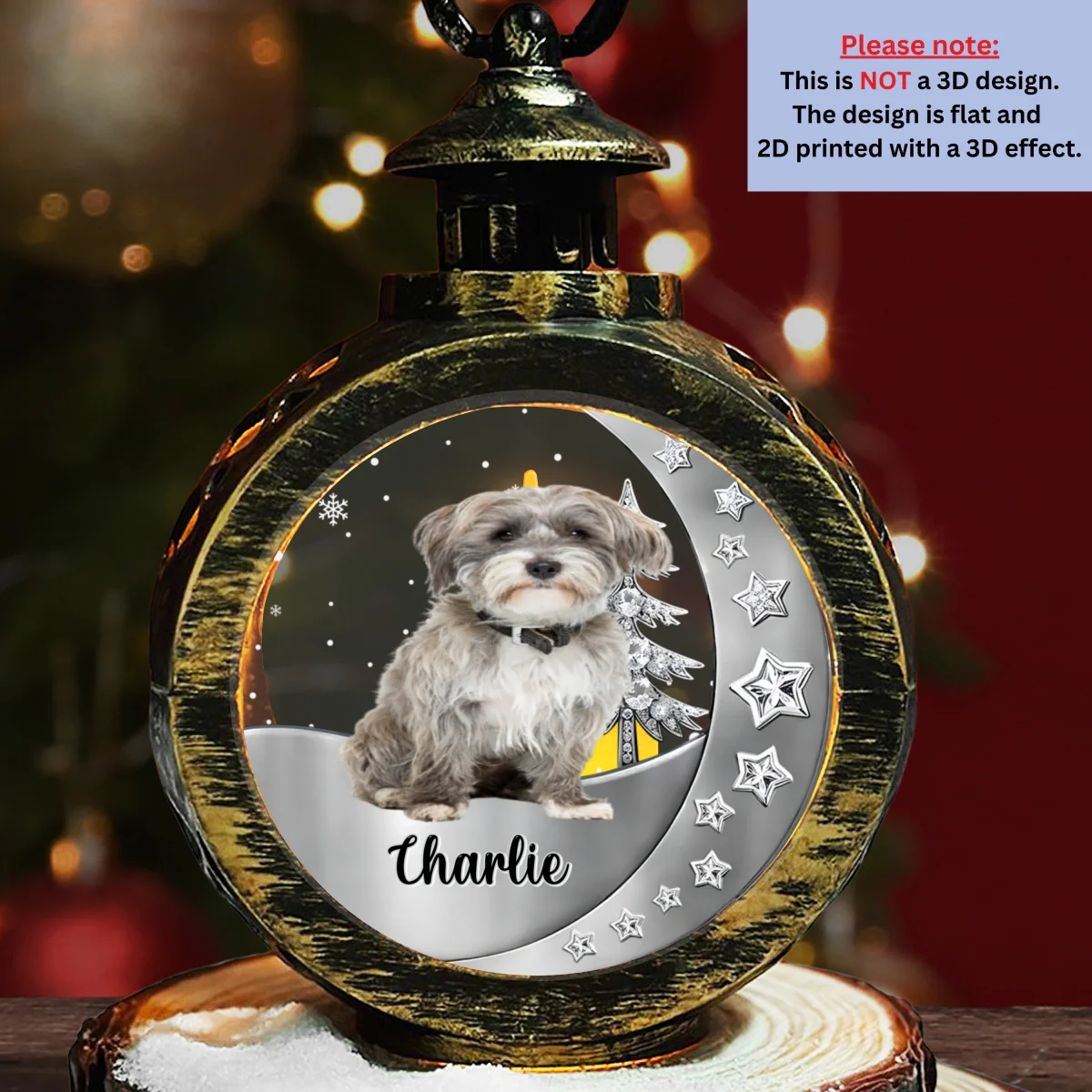 Here Beside You Photo - Personalized Custom 3D Effect Christmas Lantern - Image 4