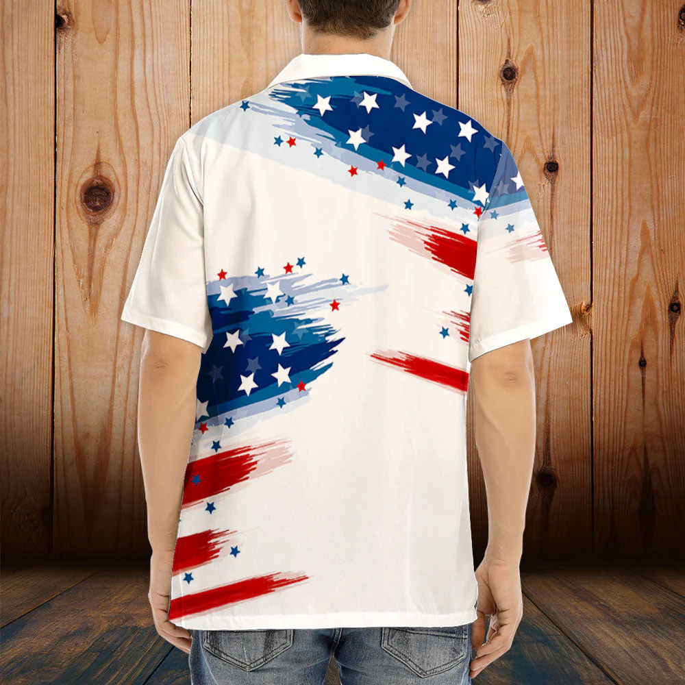 Best American Dog Dad - Personalized Custom Hawaiian Shirt - Image 3