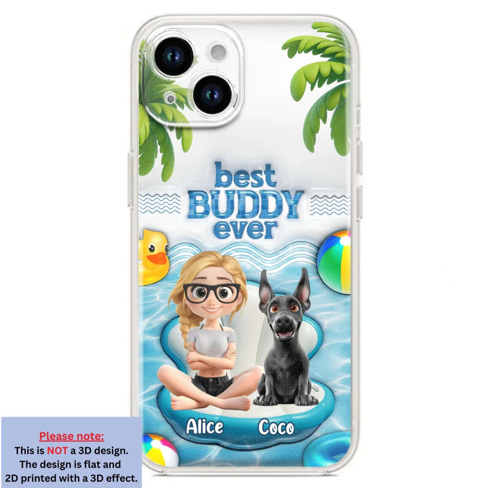 Best Buddy Ever - Personalized Custom 3D Inflated Effect Phone Case - Image 16