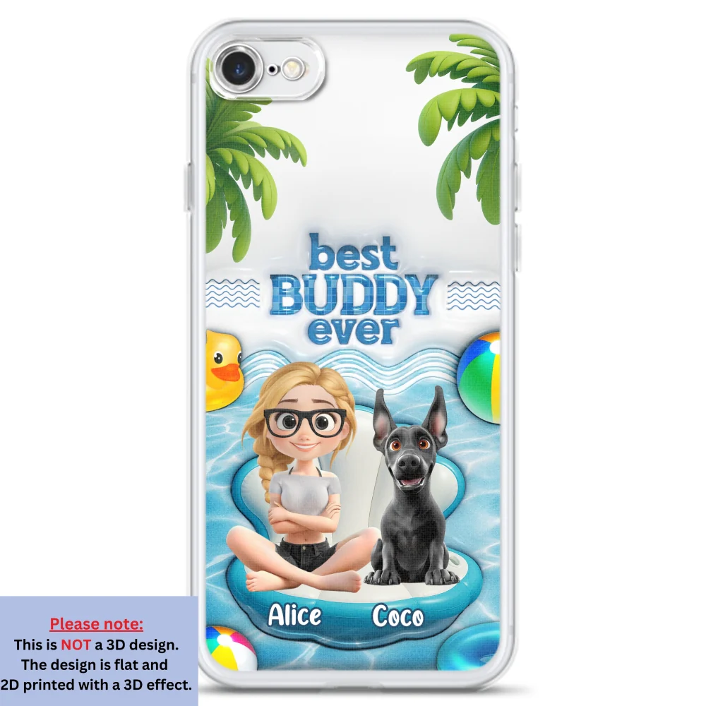 Best Buddy Ever - Personalized Custom 3D Inflated Effect Phone Case - Image 4