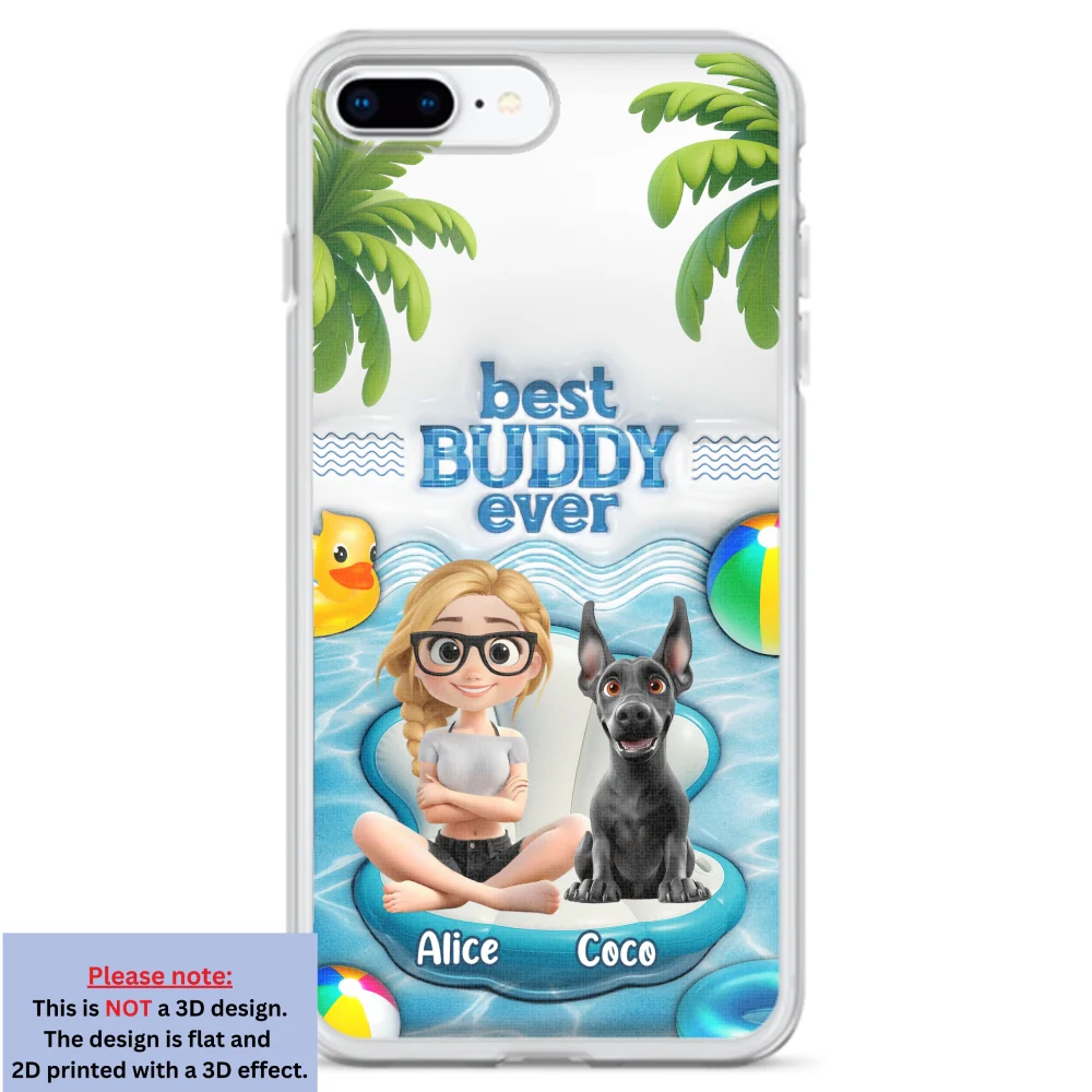 Best Buddy Ever - Personalized Custom 3D Inflated Effect Phone Case - Image 5