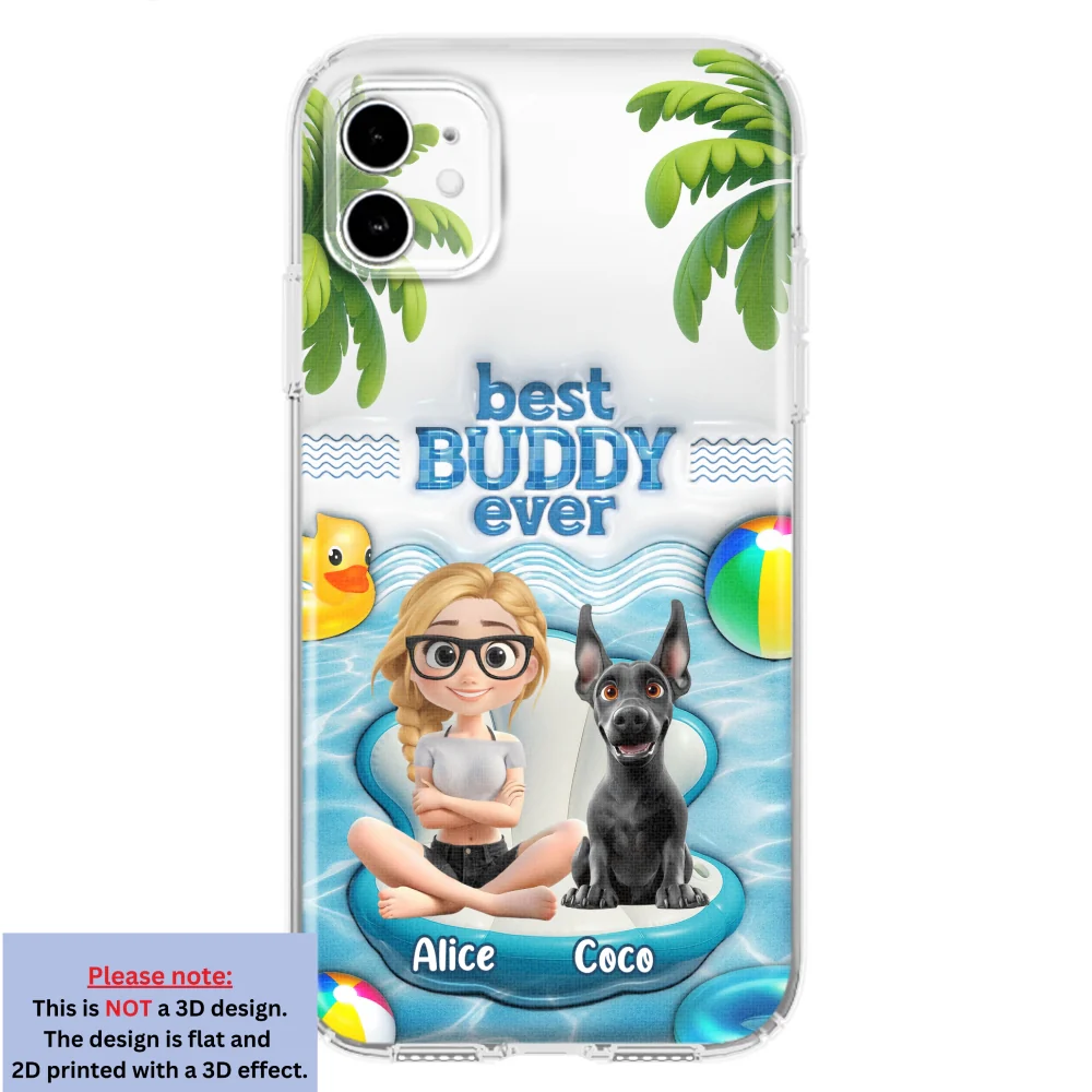 Best Buddy Ever - Personalized Custom 3D Inflated Effect Phone Case - Image 6