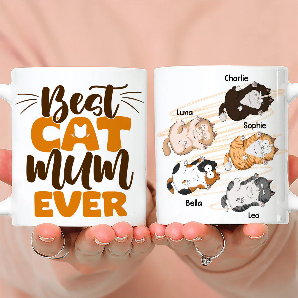 Best Cat Mom Ever - Personalized Custom Coffee Mug - Image 4