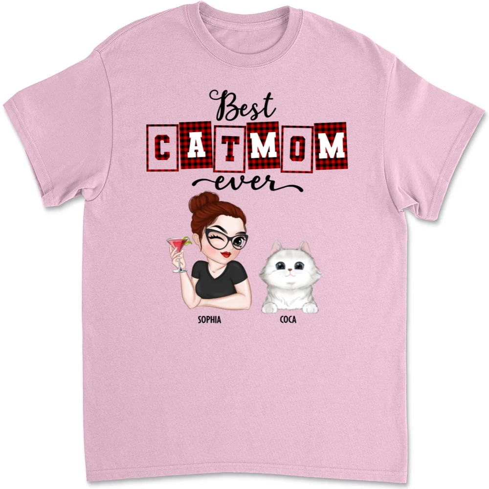 Best Cat Mom Of The Year - Personalized Custom Unisex T-shirt - Image 6