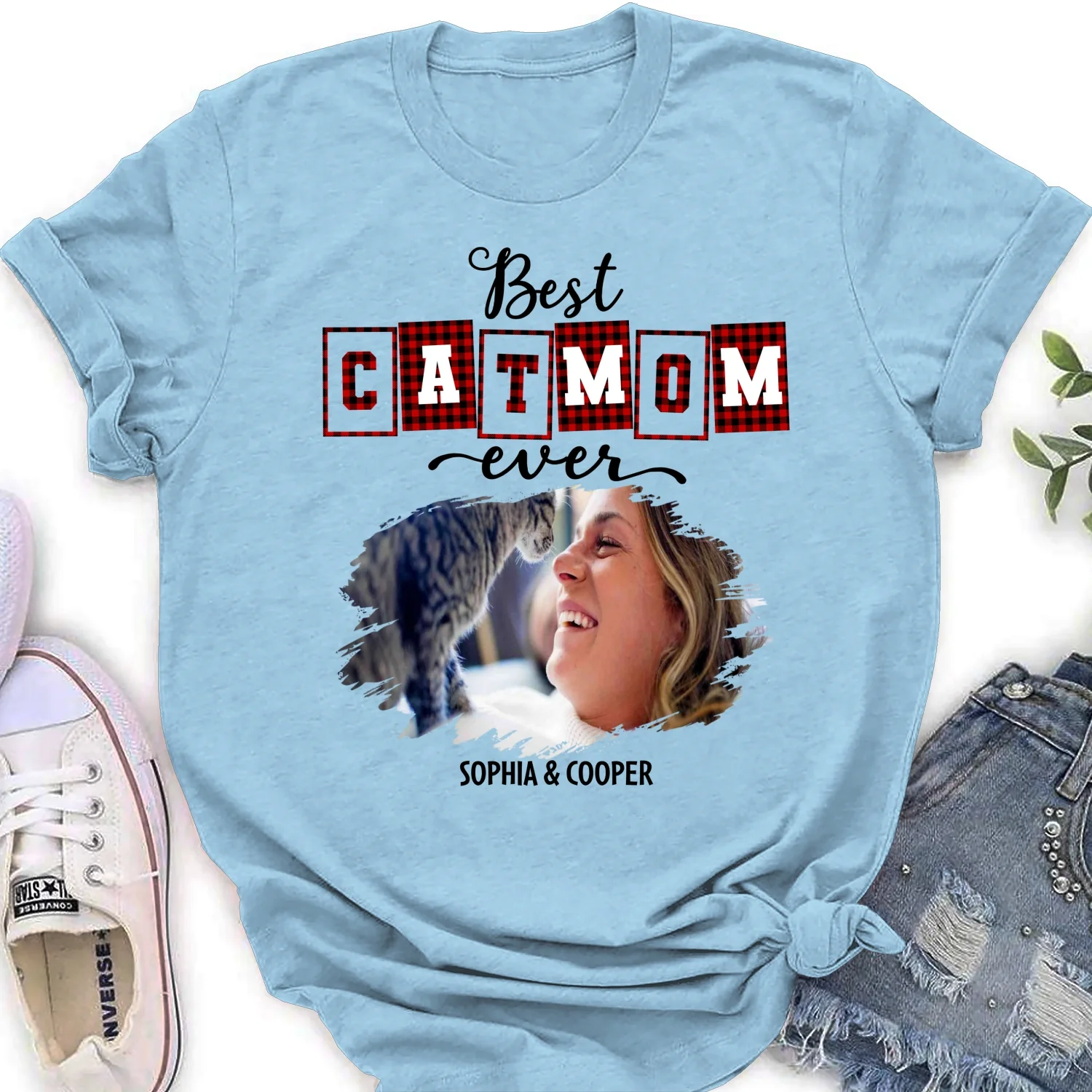 Best Cat Mom Of The Year Photo - Personalized Custom Women's T-shirt - Image 8
