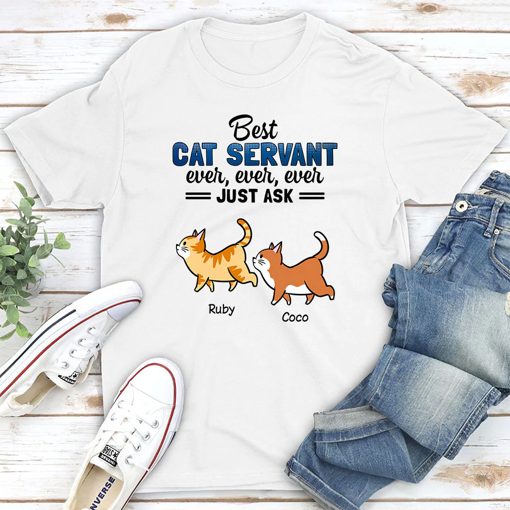 Best Cat Servant Ever - Personalized Custom Unisex T-shirt - Image 2