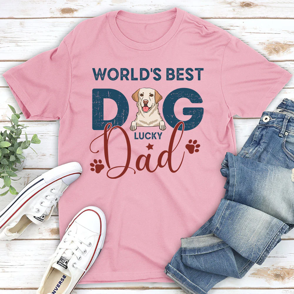 Best Dad Color - Personalized Custom Unisex T-shirt - Image 3