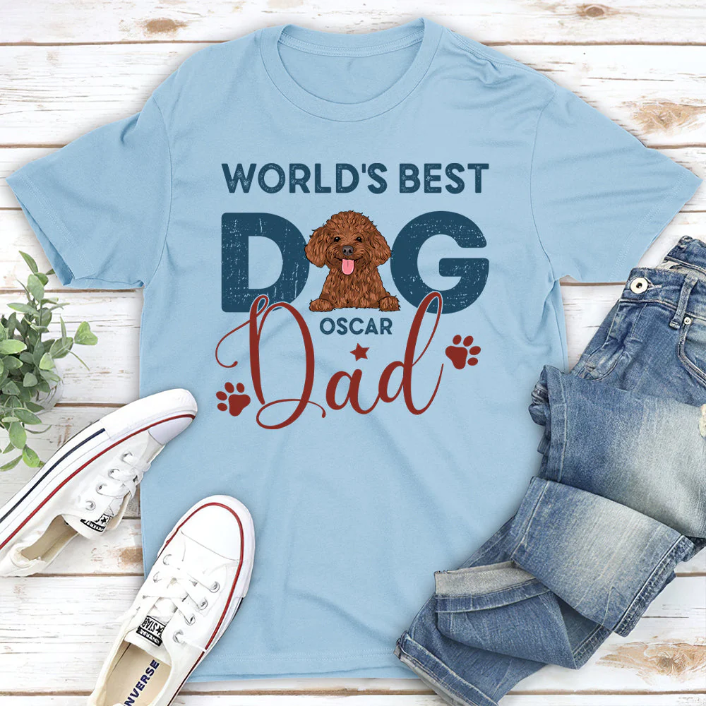 Best Dad Color - Personalized Custom Unisex T-shirt - Image 4