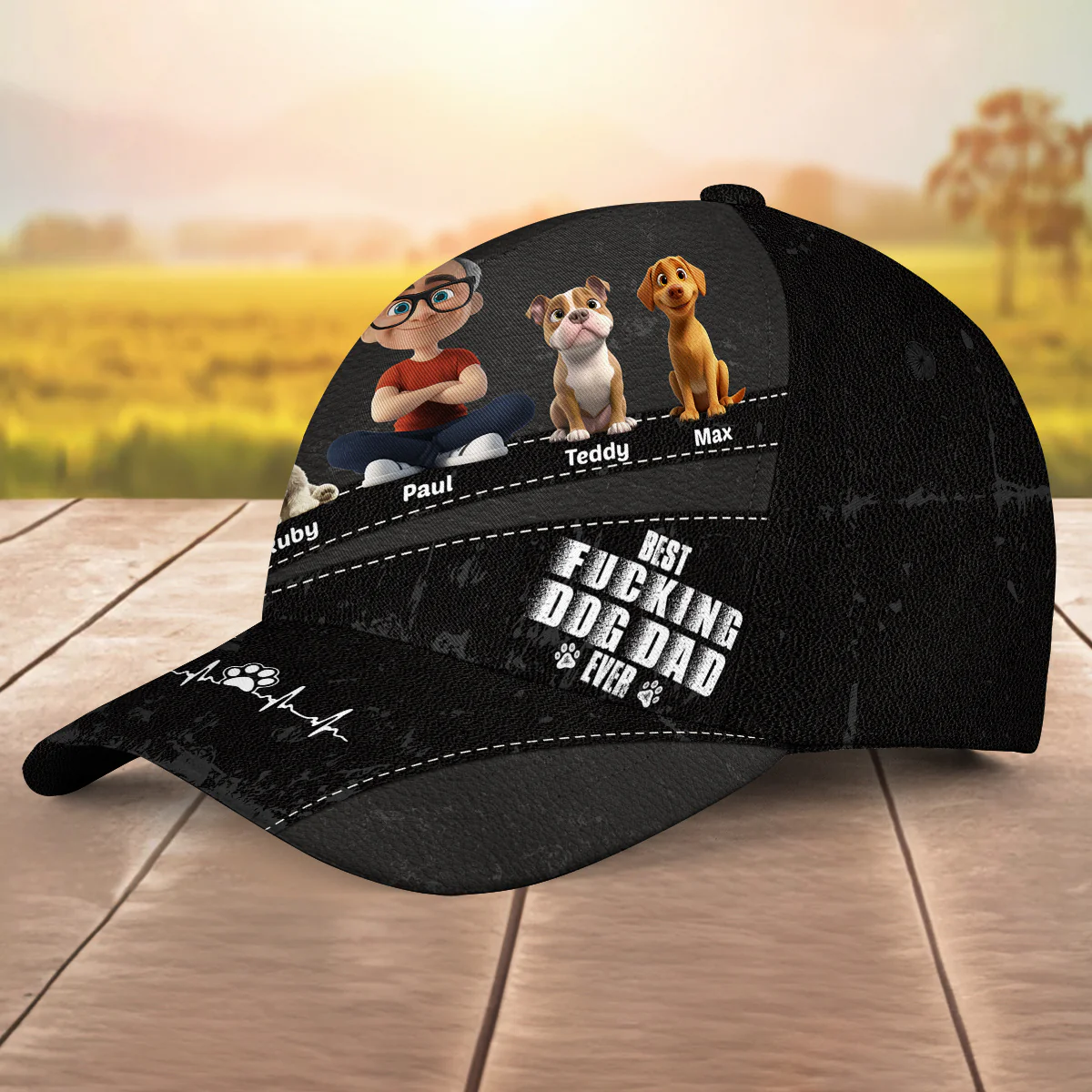 Best Dad Ever - Personalized Custom Classic Cap - Image 2