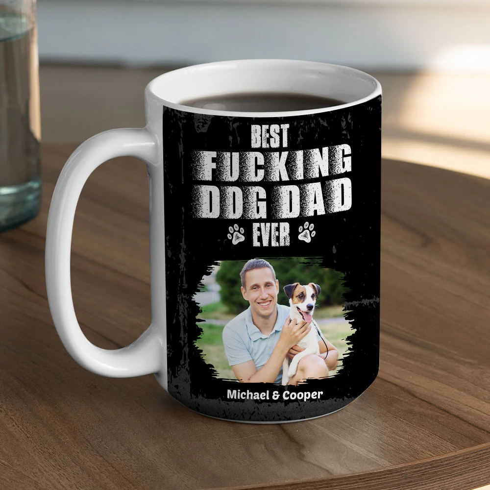 Best Dad Ever Photo - Personalized Custom Coffee Mug - Image 5