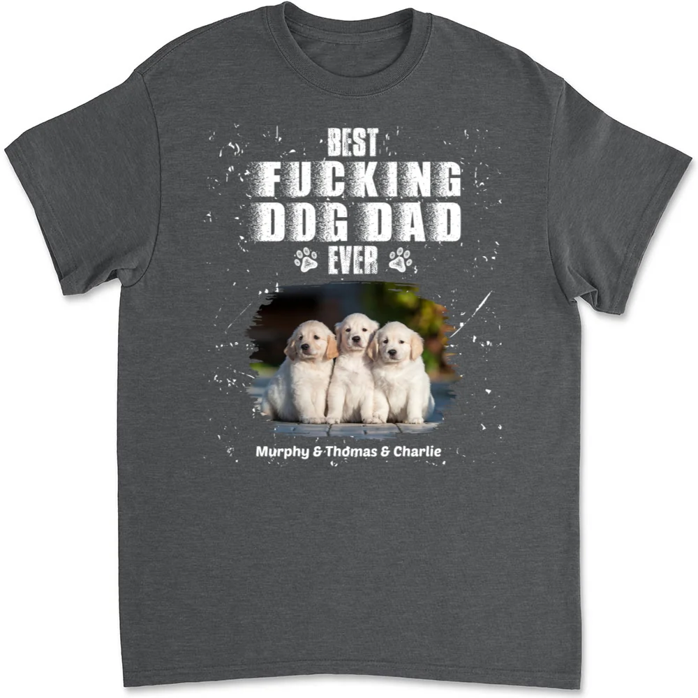 Best Dad Ever Photo - Personalized Custom Unisex T-shirt - Image 10