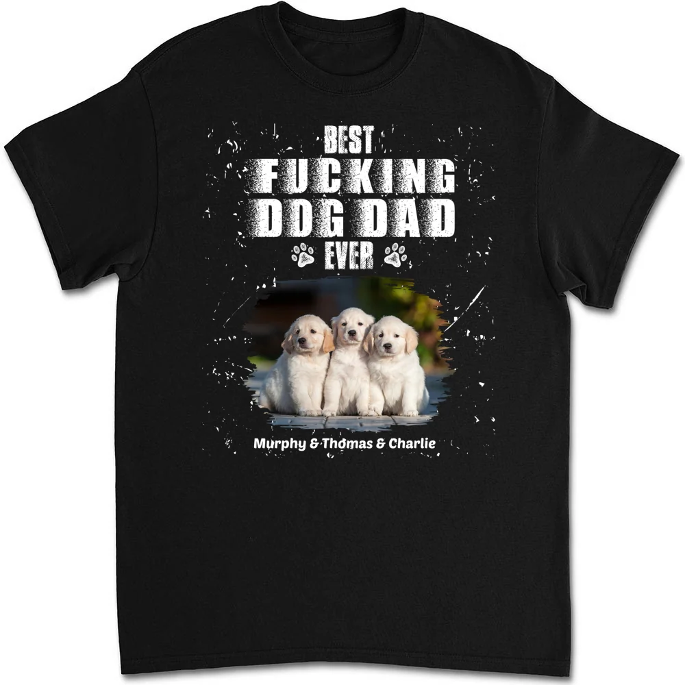 Best Dad Ever Photo - Personalized Custom Unisex T-shirt - Image 6