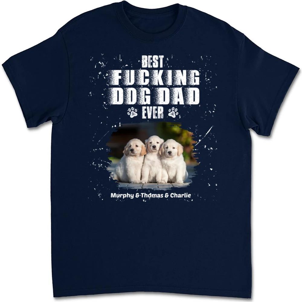 Best Dad Ever Photo - Personalized Custom Unisex T-shirt - Image 7
