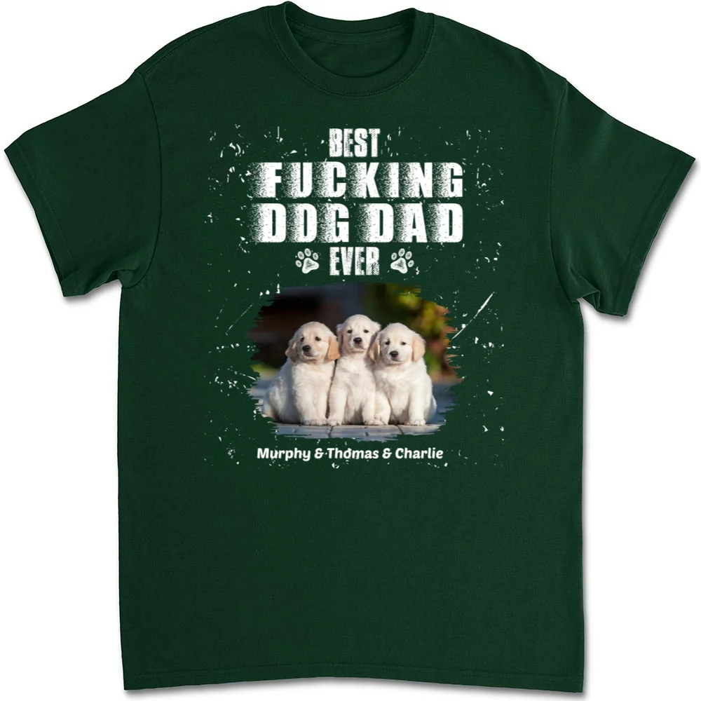 Best Dad Ever Photo - Personalized Custom Unisex T-shirt - Image 8