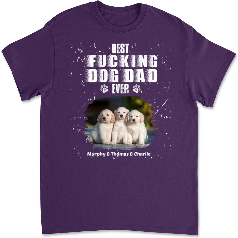 Best Dad Ever Photo - Personalized Custom Unisex T-shirt - Image 9