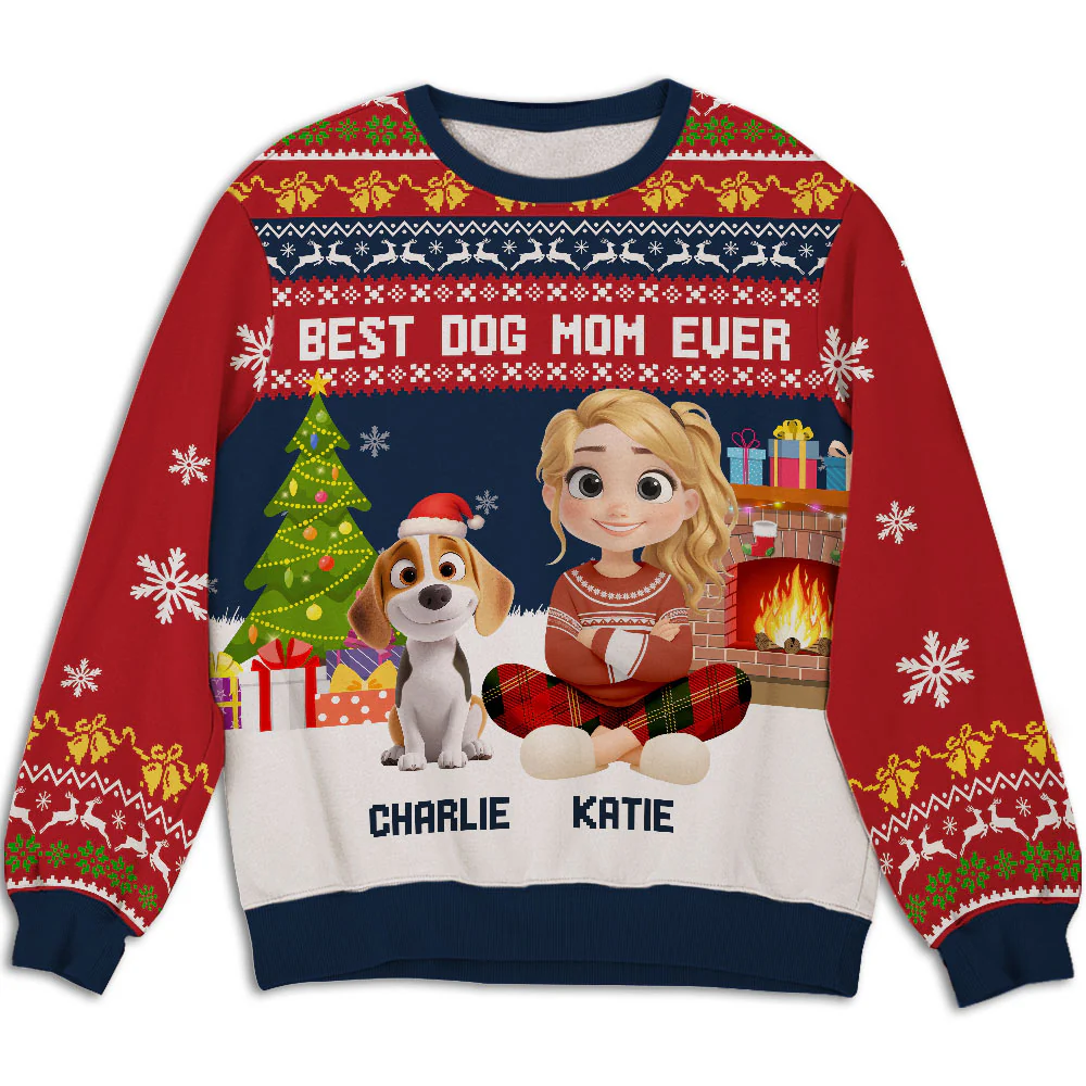 Best Dog Cartoon - Personalized Custom All-Over-Print Sweatshirt
