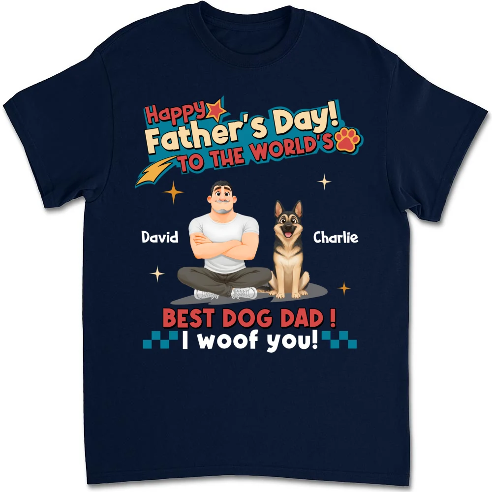 Best Dog Dad In The World - Personalized Custom Shirt - Image 10