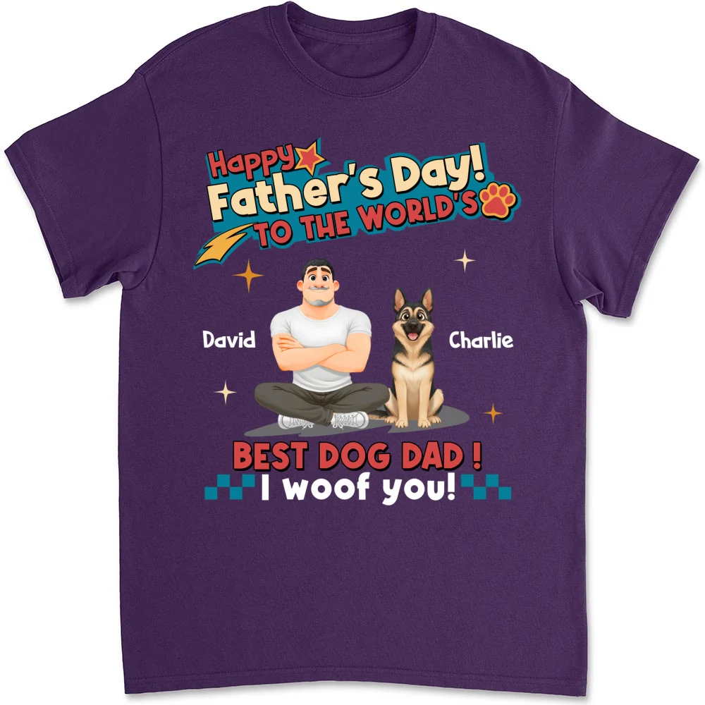 Best Dog Dad In The World - Personalized Custom Shirt - Image 11