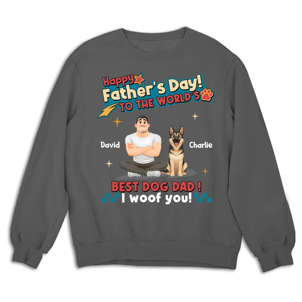 Best Dog Dad In The World - Personalized Custom Shirt - Image 13