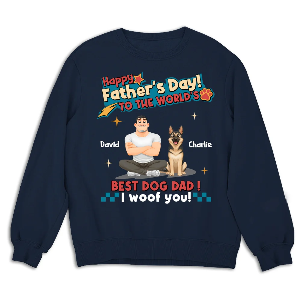 Best Dog Dad In The World - Personalized Custom Shirt - Image 14