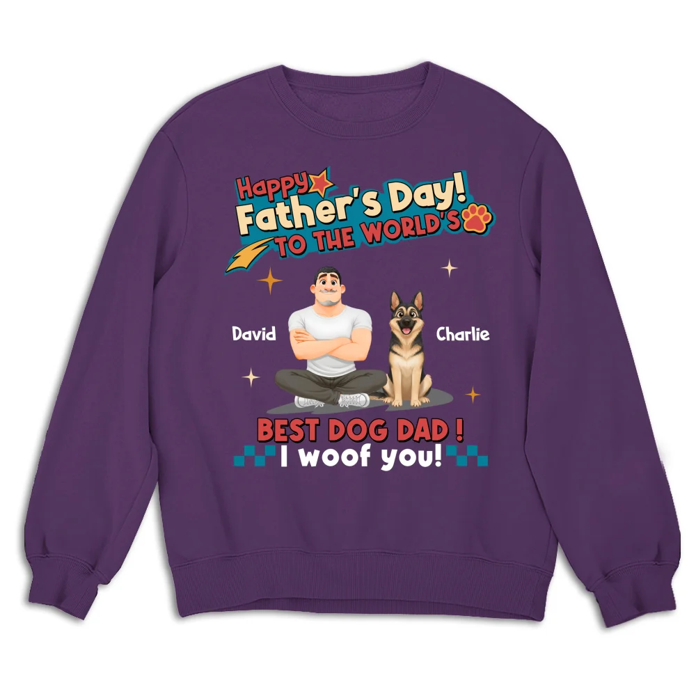 Best Dog Dad In The World - Personalized Custom Shirt - Image 15