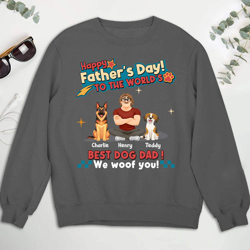 Best Dog Dad In The World - Personalized Custom Shirt - Image 6
