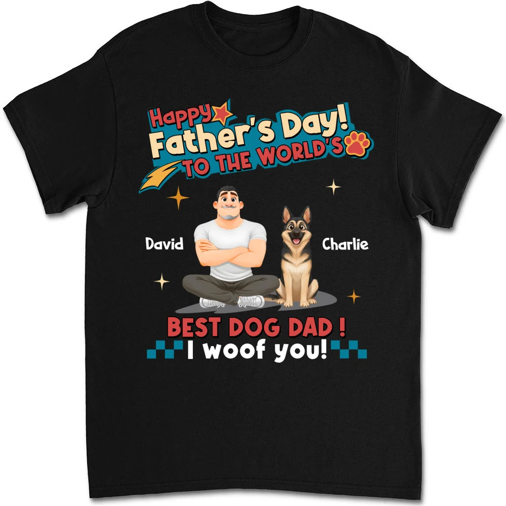 Best Dog Dad In The World - Personalized Custom Shirt - Image 7
