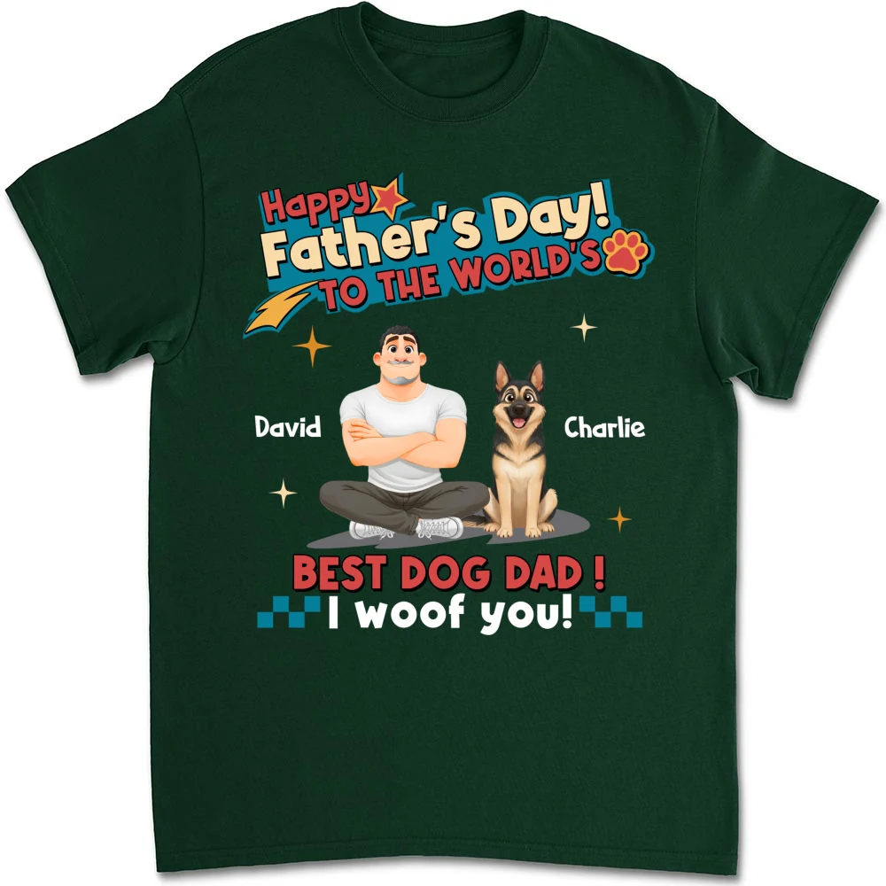 Best Dog Dad In The World - Personalized Custom Shirt - Image 9