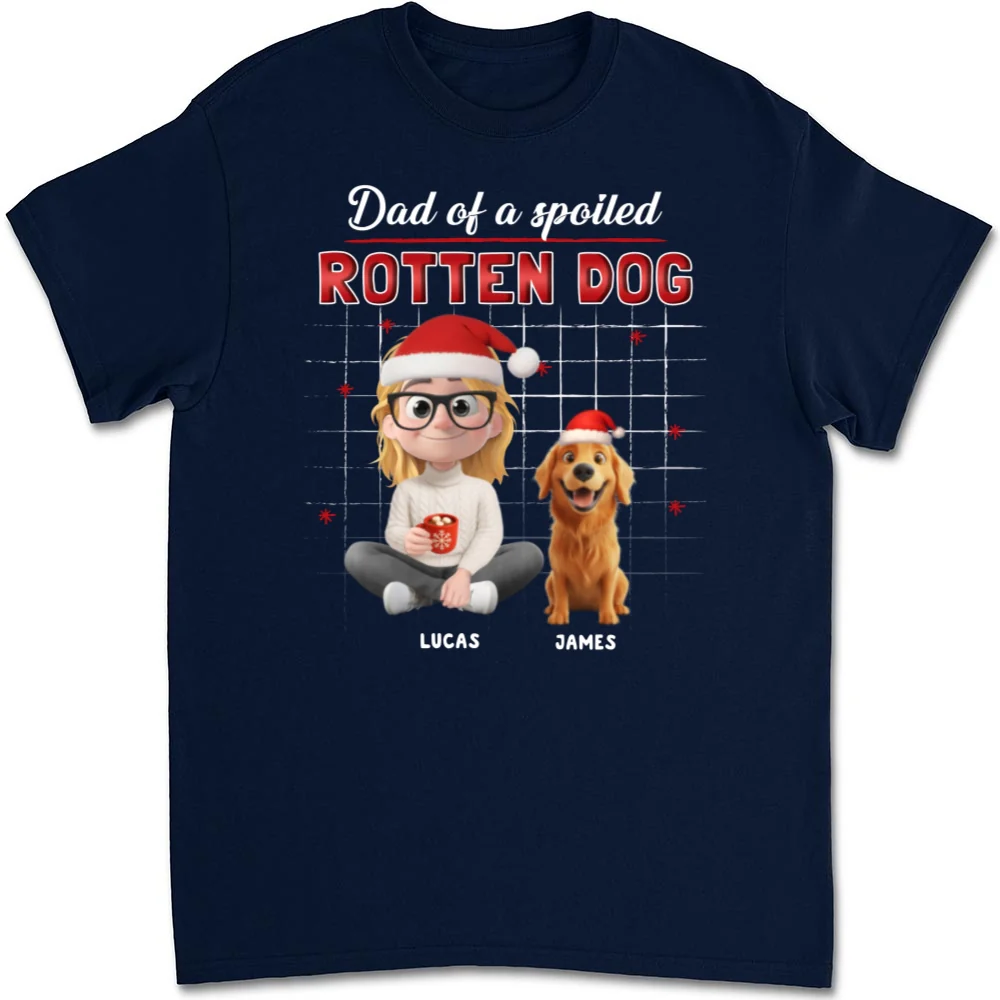 Best Dog Dad Mom Cartoon - Personalized Custom Unisex T-Shirt - Image 7