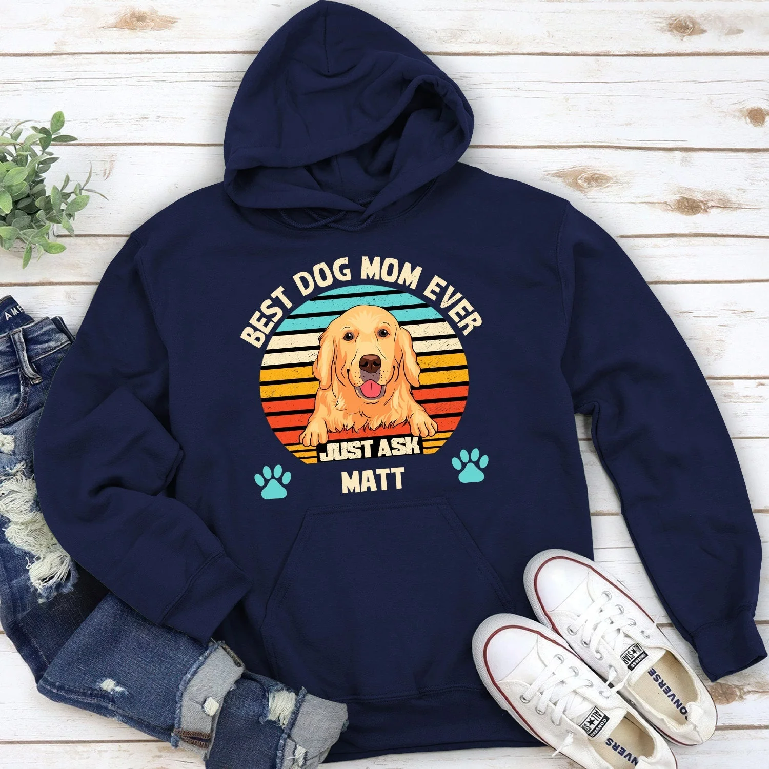 Best Dog Dad/Mom Ever - Personalized Custom Hoodie - Image 4