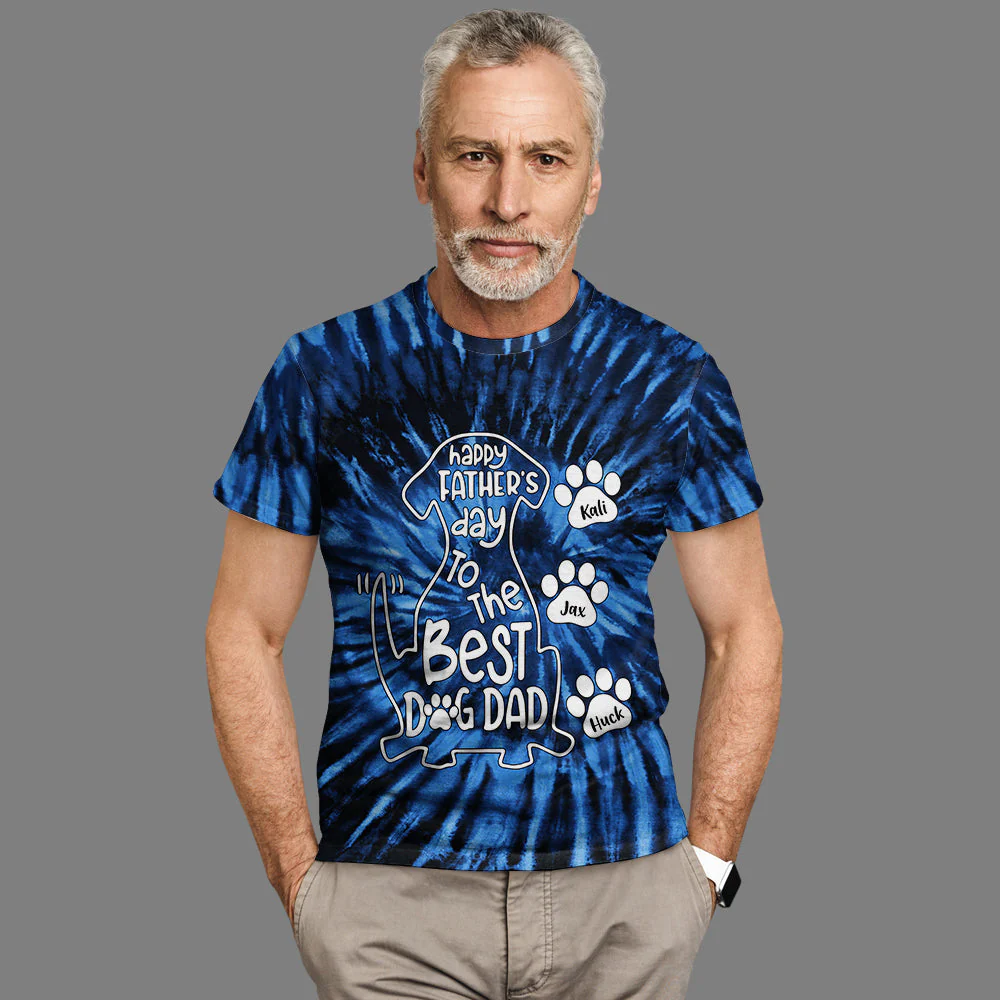 Best Dog Dad - Personalized Custom All-over-print T-shirt - Image 3