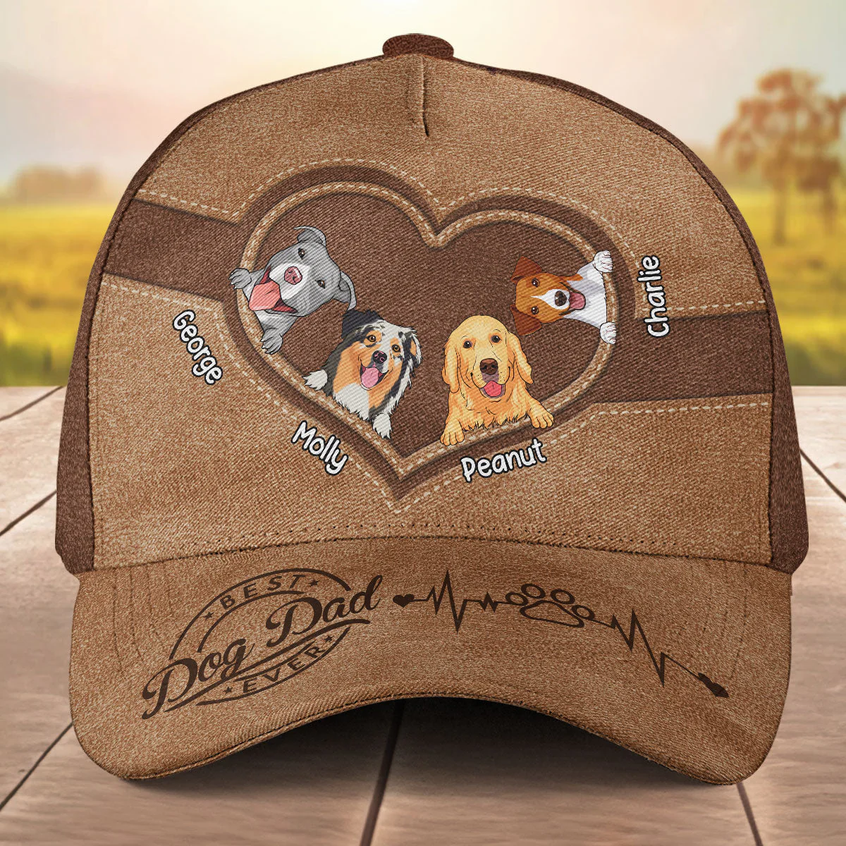 Best Dog Dad - Personalized Custom Cap - Image 5