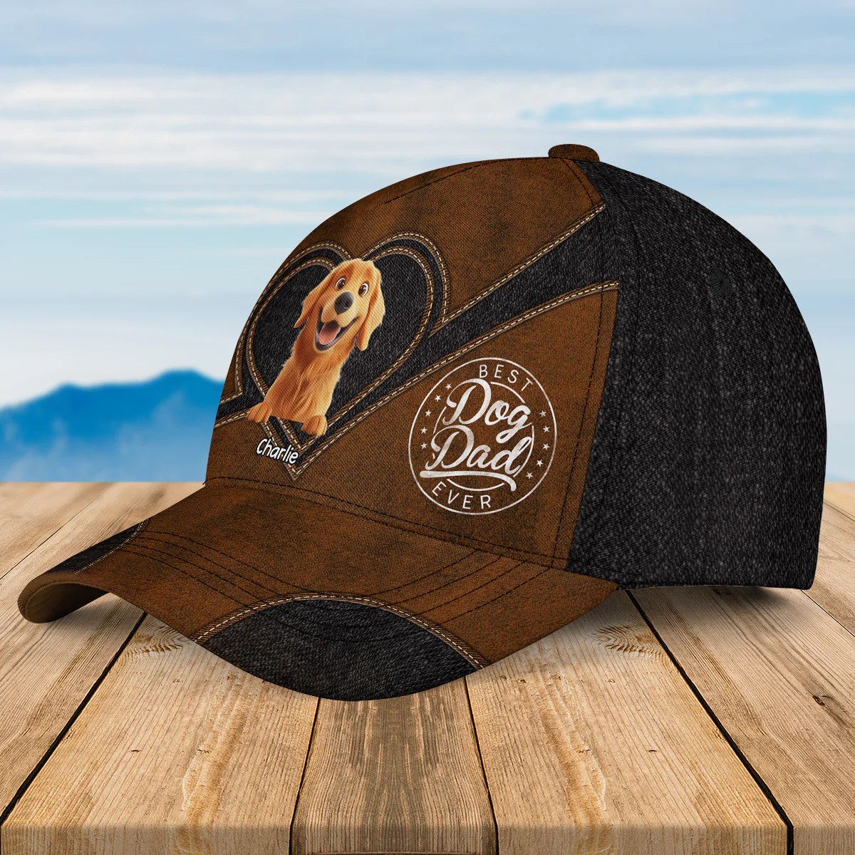 Best Dog Dad - Personalized Custom Classic Cap - Image 2