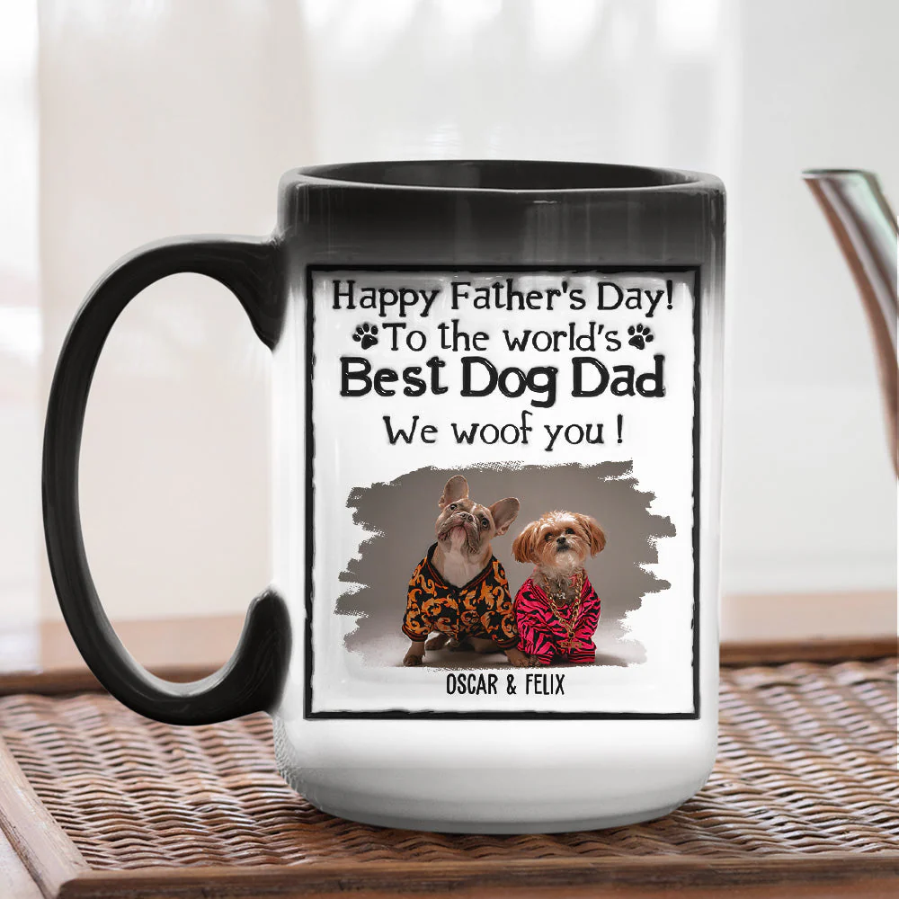 Best Dog Dad - Personalized Custom Color Changing Mug - Image 4