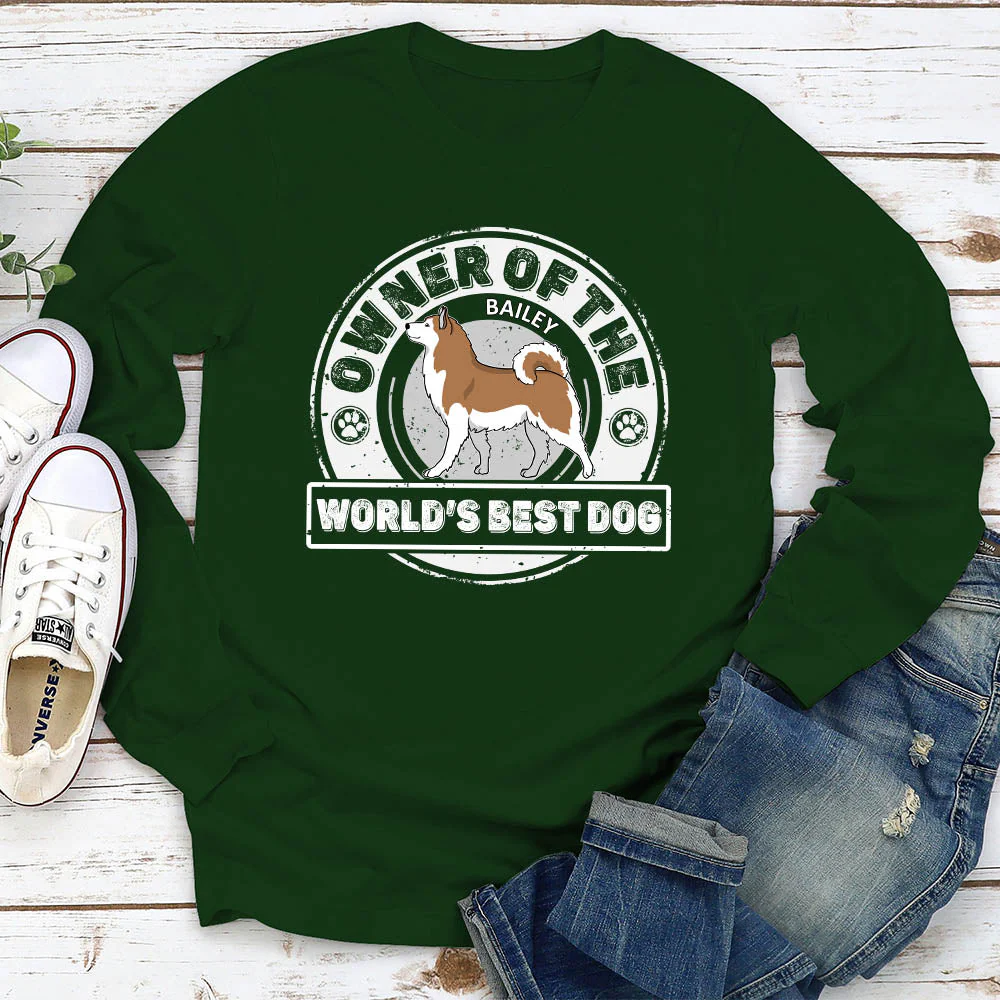 Best Dog Ever - Personalized Custom Long Sleeve T-shirt - Image 2