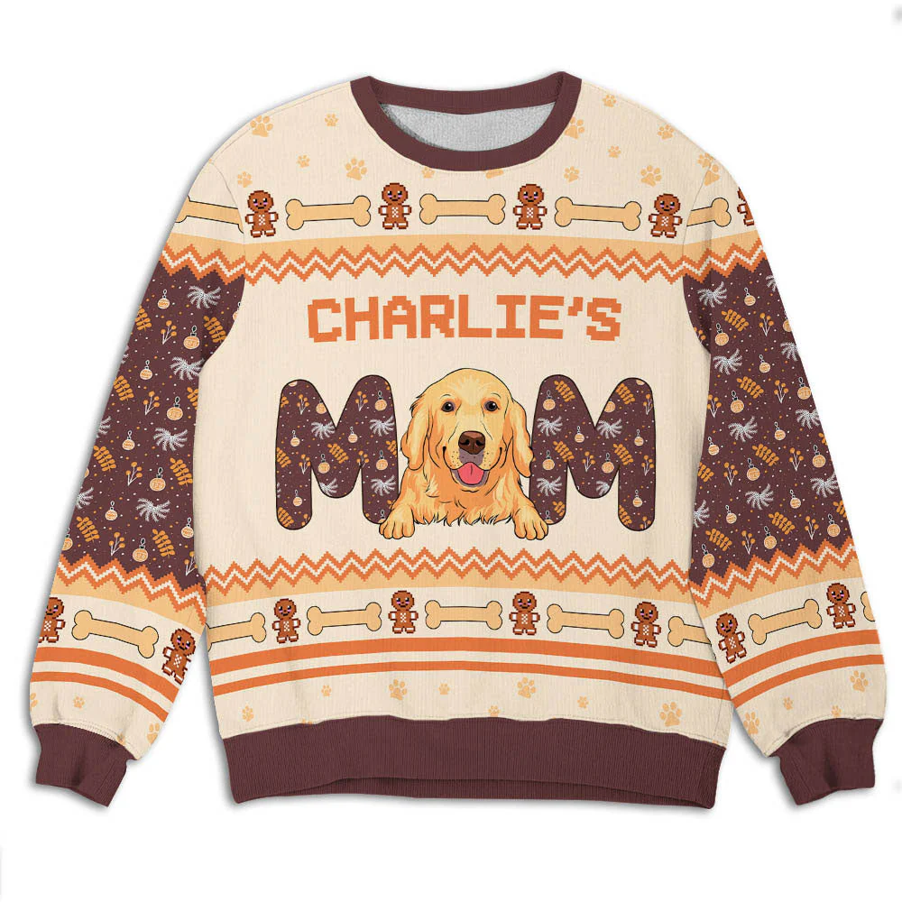 Best Dog Mom Christmas - Personalized Custom All-Over-Print Sweatshirt