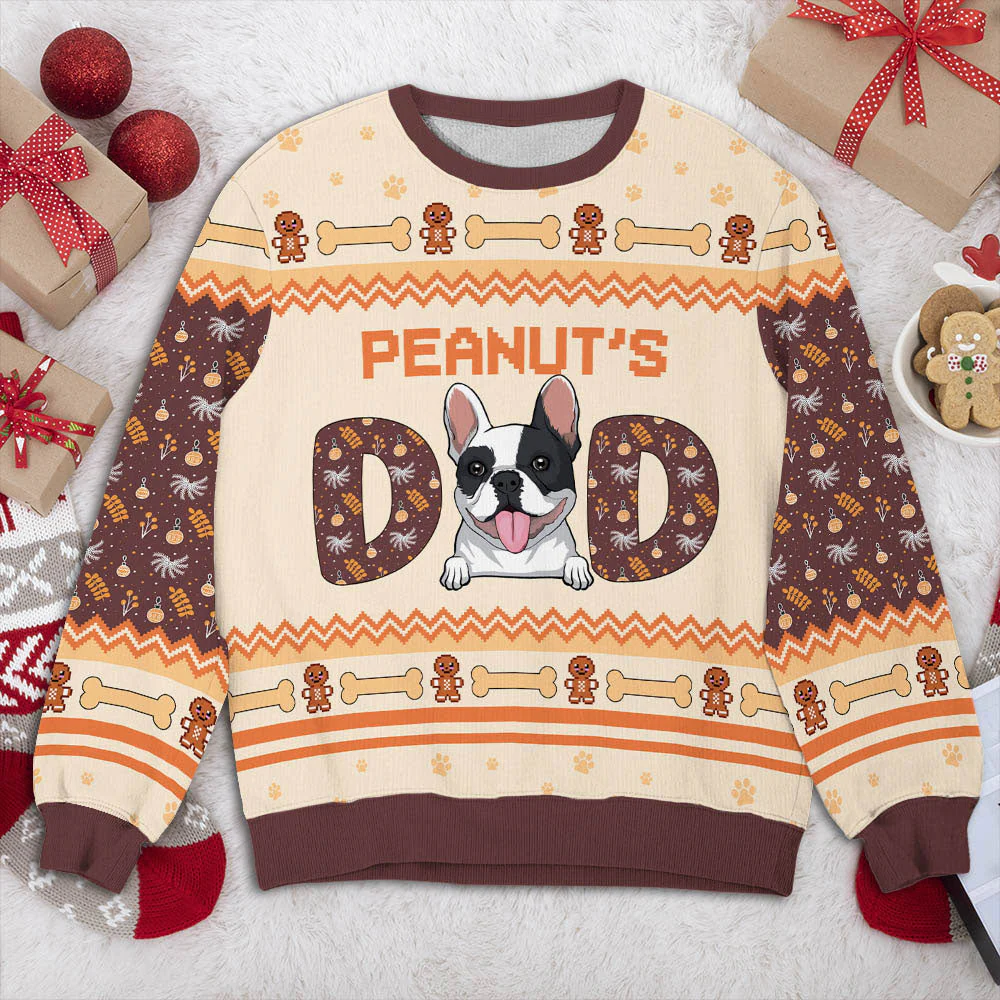 Best Dog Mom Christmas - Personalized Custom All-Over-Print Sweatshirt - Image 2