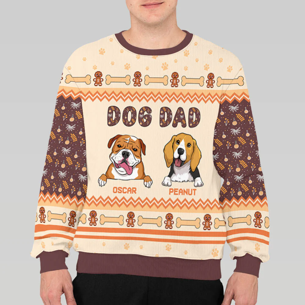 Best Dog Mom Christmas - Personalized Custom All-Over-Print Sweatshirt - Image 4