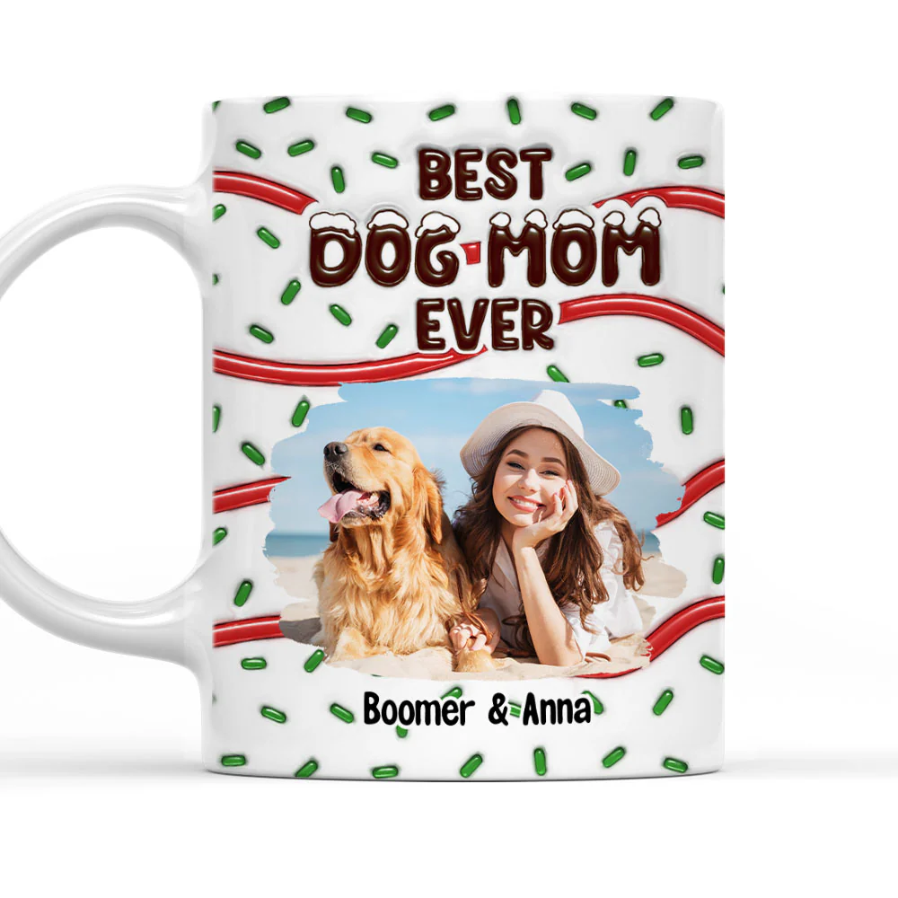 Best Dog Mom Dad Cake Photo - Personalized Custom 3D Inflated Effect Mug