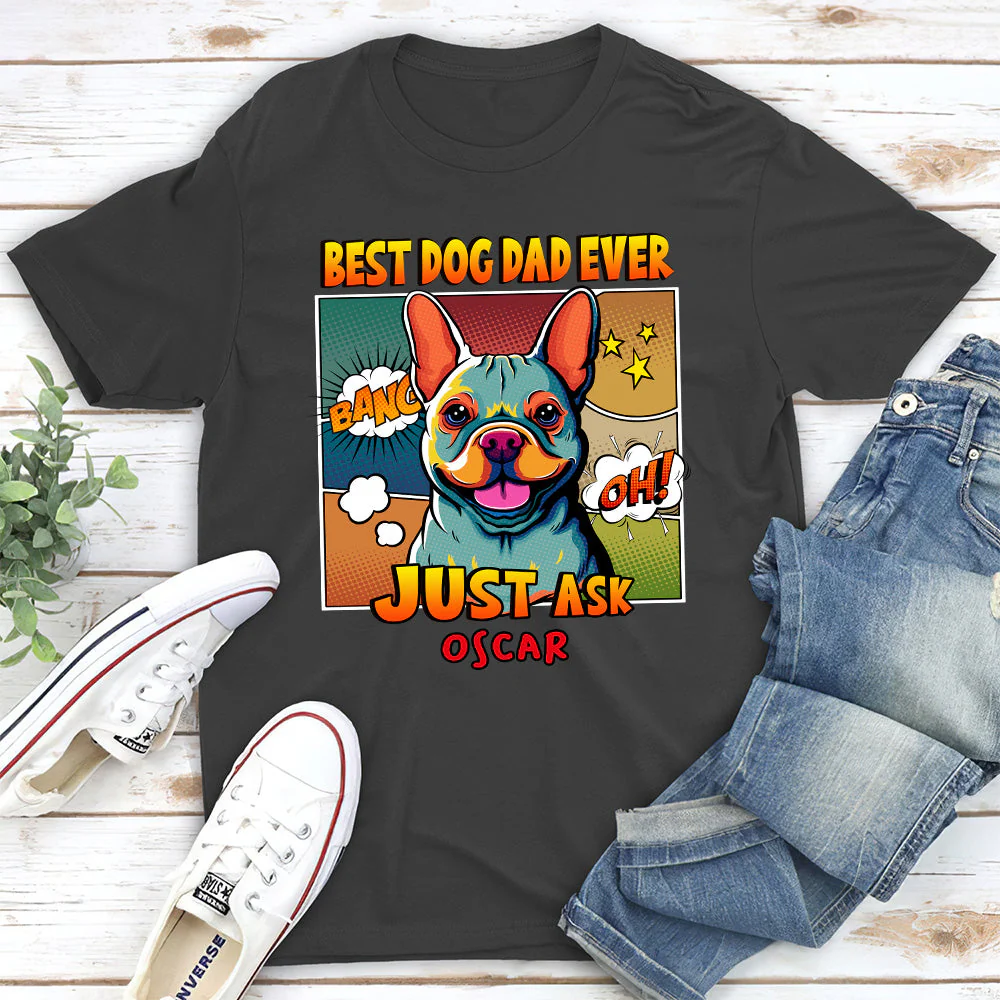 Best Dog Mom/Dad Popart - Personalized Custom Unisex T-shirt - Image 2